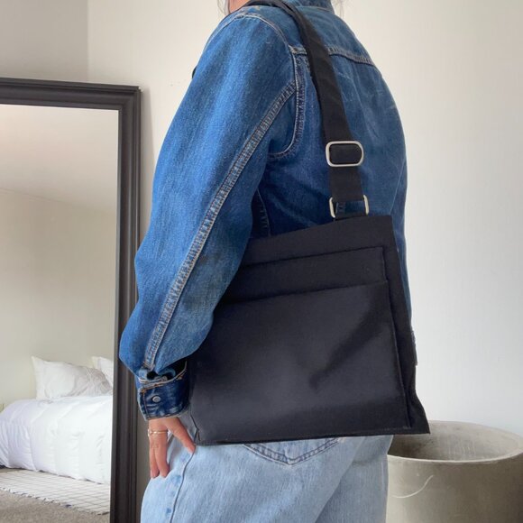 Vintage HOBO Black Nylon Bag - Picture 1 of 6